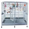 STAINLESS STEEL 80" x 40" Double Macaw Cage with removable divider - CALL FOR PRICING
